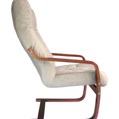 Кресло для отдыха (пружинка) Магнат 102-З-КР замша КРЕМ | фото 2