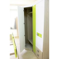 Шкаф угловой 700 Стиль № 3 (туя светлая/лайм) | фото 4