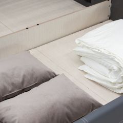 Кровать двойная Синди 160 + ортопед + ПМ + дно (арт. Марика 485 к/з (серый)) | фото 4