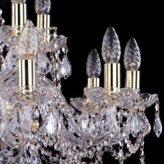 Подвесная люстра Bohemia Ivele Crystal 1411 1411/10+5/240/G/Leafs | фото 2