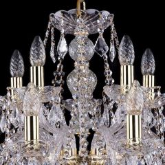 Подвесная люстра Bohemia Ivele Crystal 1411 1411/10+5/240/G/Leafs | фото 4