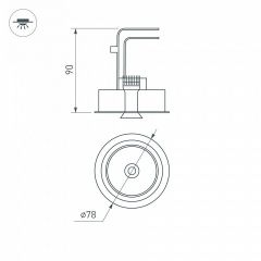 Встраиваемый светильник Arlight CL-SIMPLE-R78-9W Day4000 (WH, 45 deg) 028146 | фото 8