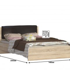 Кровать (1400) Веста СБ-2263 Дуб Сонома (без основания) | фото 3