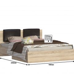 Кровать (1600) Веста СБ-2689 с основанием и ПМ (Дуб Сонома) | фото 4