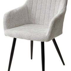 Стул BRANDY WZ2042-19 галечный серый фактурный велюр/ черный каркас М-City | фото 2