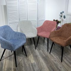 Стул BRANDY WZ2042-19 галечный серый фактурный велюр/ черный каркас М-City | фото 6
