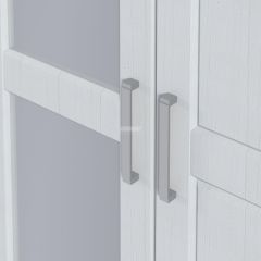 Шкаф 2х дверный с зеркалом Илона СБ-2666 (Дуб Сонома Трюфель/Сандал Белый) | фото 4