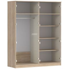 Шкаф 4х дверный с зеркалами Уют СБ-2750/1 (Дуб Сонома/Белый) | фото 2