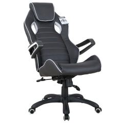 Кресло компьютерное BRABIX Techno Pro GM-003 (экокожа черное/серое, вставки серые) 531814 | фото 4