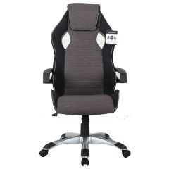 Кресло компьютерное BRABIX Techno GM-002 (ткань) черное/серое, вставки белые (531815) | фото 3