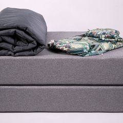 Кресло-кровать-пуф бескаркасное Прайм (сиреневый-серый) | фото 6