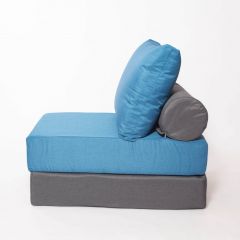 Кресло-кровать-пуф бескаркасное Прайм (синий-графит (Ф)) | фото 2