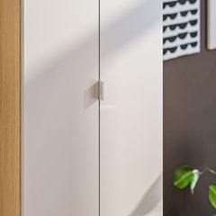 Шкаф 2 дверный Афина СБ-3312 (Дуб винченца/Кашемир серый) | фото 3