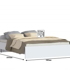 Кровать (1600) Кито СБ-2301 БЕЗ основания (Белый) | фото 4