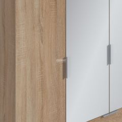 Шкаф 4х дверный с зеркалами Николь СБ-2595/1 (Дуб Сонома) | фото 4