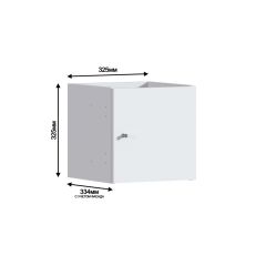Стеллаж Кито СБ-3242 с ящиками и дверцей (Белый) | фото 3
