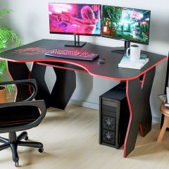 Компьютерный стол КЛ №9.0 (Черный/Красный) | фото 3