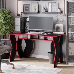 Компьютерный стол КЛ №9.0 (Черный/Красный) | фото 4