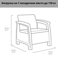 Комплект мебели Корфу Рест (Corfu Rest - without table) коричневый | фото 3
