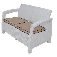 Комплект уличной мебели Yalta Premium Terrace Set (Ялта) белый (+подушки под спину) | фото 2