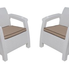 Комплект уличной мебели Yalta Premium Terrace Set (Ялта) белый (+подушки под спину) | фото 4