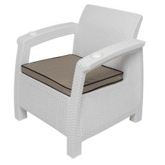 Комплект уличной мебели Yalta Premium Terrace Set (Ялта) белый (+подушки под спину) | фото 7