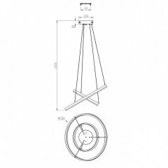 Подвесной светильник Escada Void 10254/2LED Silver APP | фото 6