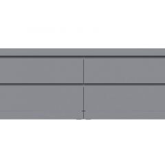 S01071 Варма 4Д комод 160х54х40, серый | фото 2