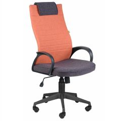Кресло Квест HOME (Ткань КФ-28/КФ-13) оранжевый-сливовый | фото 2