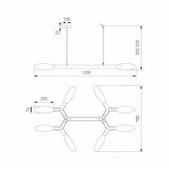 Люстра на штанге Eurosvet Covalent 30180 черный | фото 3