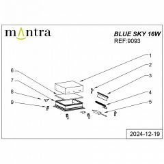 Встраиваемый светильник Mantra Blue Sky 9093 | фото 4