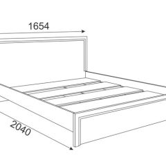 Кровать 1.6 Беатрис М06 Стандарт с настилом (дуб млечный) | фото 2