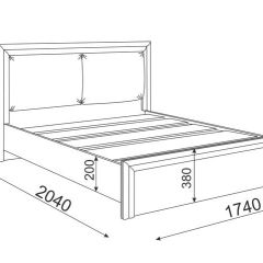 Кровать 1.6 Глэдис М31 с настилом и мягкой частью (ЯШС/Белый) | фото 2