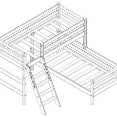 Кровать угловая с наклонной лестницей Соня (Вариант 8) | фото 3