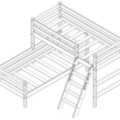 Кровать угловая с наклонной лестницей Соня (Вариант 8) | фото 4