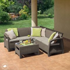 Комплект мебели угловой Корфу Релакс Сет (CORFU II RELAX SET) коричневый | фото 4