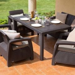 Комплект мебели Корфу Фиеста (Corfu fiesta set) коричневый | фото 3