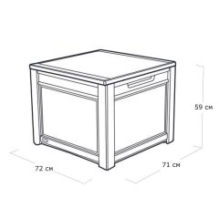 Квадратный сундук Cube Rattan 208 л | фото 3